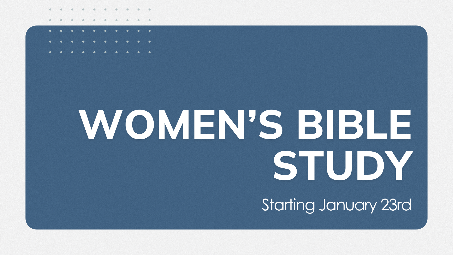 Women’s Bible Study